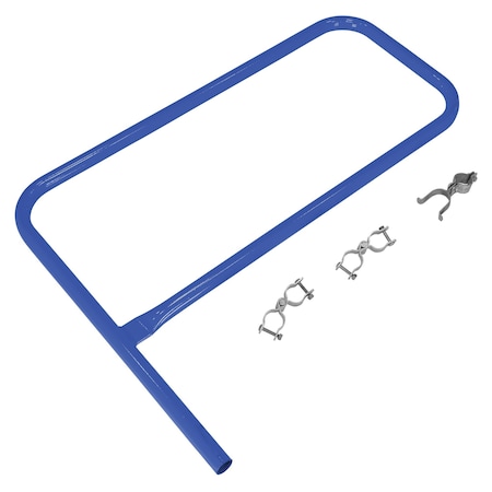 Vestil BLUE PIPE SAFETY RAILING GATE-P SHAPED 36X36 VDKR-G3-BL